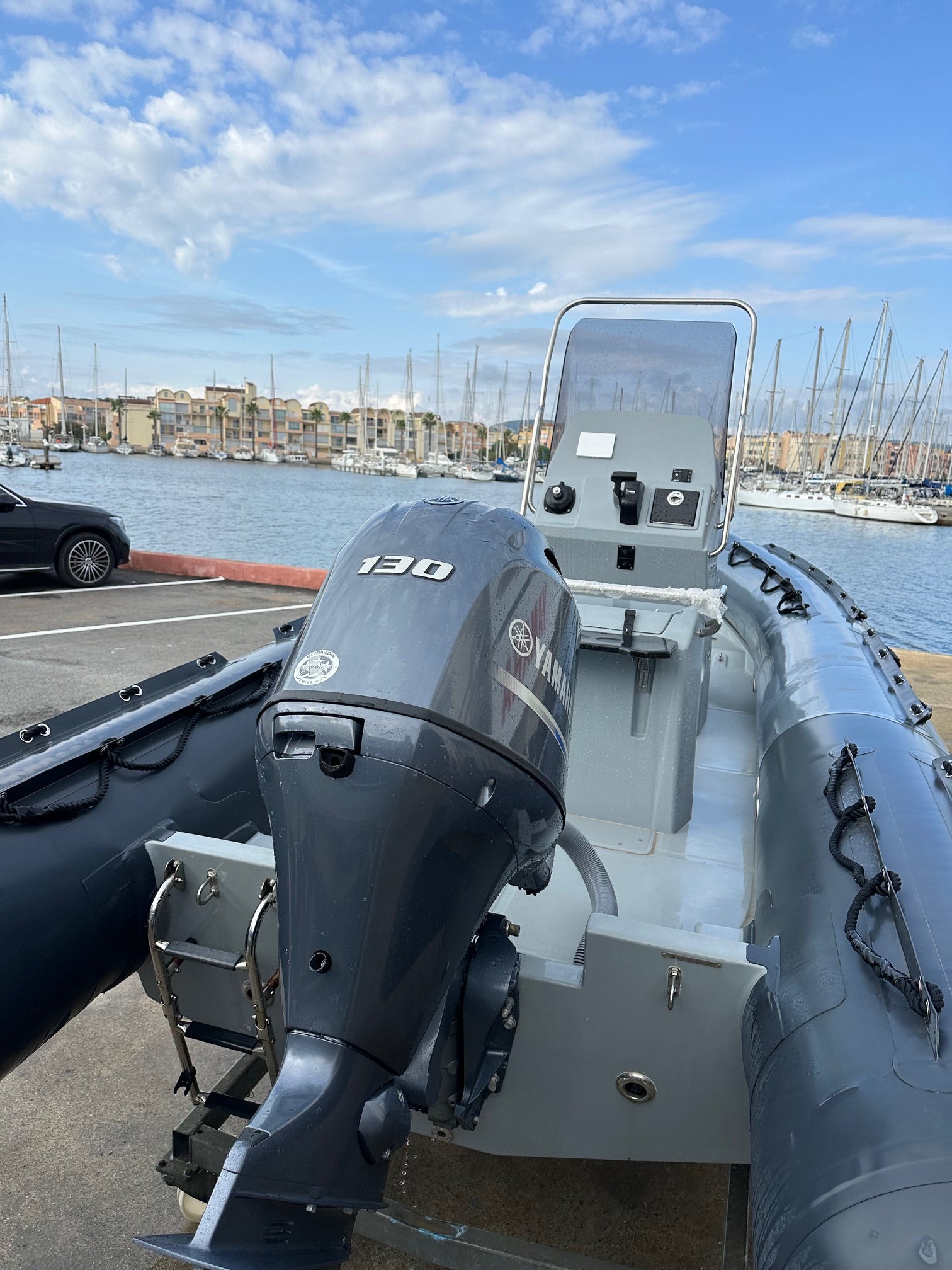 3D TENDER PATROL 600 HYPALON GREY + MOTEUR YAMAHA 130CV