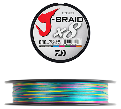 DAIWA J-BRAID MULTICOLORE X8 300M