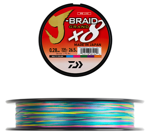 DAIWA J-BRAID GRAND MULTICOLORE X8 300M